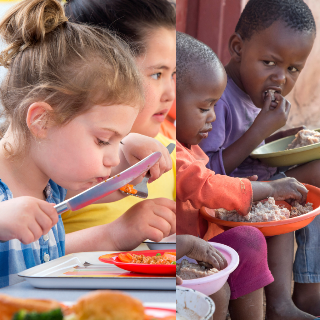 rich and poor childern eating habbits